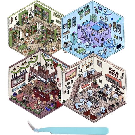 3D-Sticker-Sets zum Selbermachen für Zuhause, lustige Sticker für eine selbstgemachte Supermarktszene, Angebot (1/5)