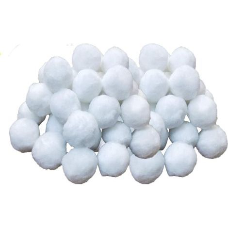 Boules de Filtre de Piscine, Balles Filtrantes,Média Filtre à Fibres pour Piscine Filtres à Sable Filtrage de l'eau. (Blanc)- (1/5)