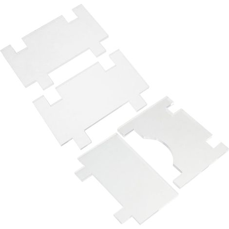 4 entretoises murales réglables en acrylique transparent (1/5)