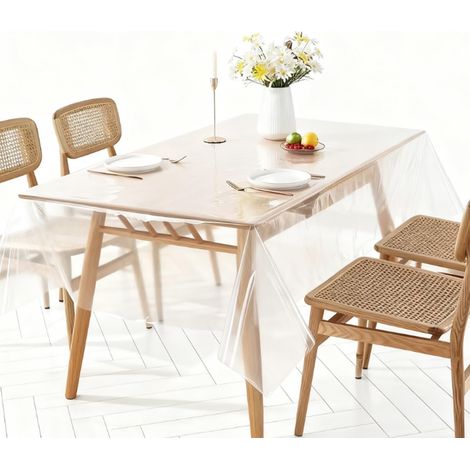 Nappe Transparente Rectangulaire 140 x 200 cm, Nappe Transparente Fine (1/5)