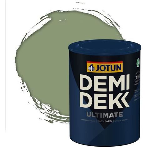 Peinture Bois - DEMI DEKK ULTIMATE - Satinée - RAL 6021 - 0,75L - Extérieur/Intérieur (1/2)