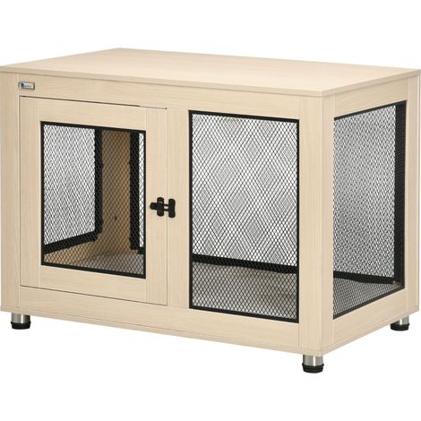 Jaula para perros con 2 puertas con cierre 94 x 60 x 71,5 cm en acero y madera MODENUIT (1/5)