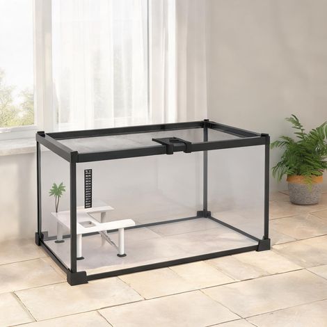 Terrarium preto en vidro Temperado Aço 50 x 30 x 25 cm (1/5)