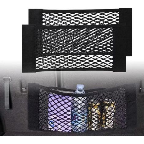 Lot de 55 pochettes de rangement en filet de 25 cm, pour coffre de voiture, siège ou autres espaces de rangement. Panneau de protection en filet universel pour voitures, SUV et camions.