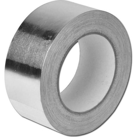 NASTRO IN ALLUMINIO ALTA TEMPERATURA ARGENTO MM 40 X 9 MT TUBI STUFE FER 95259 (1/2)
