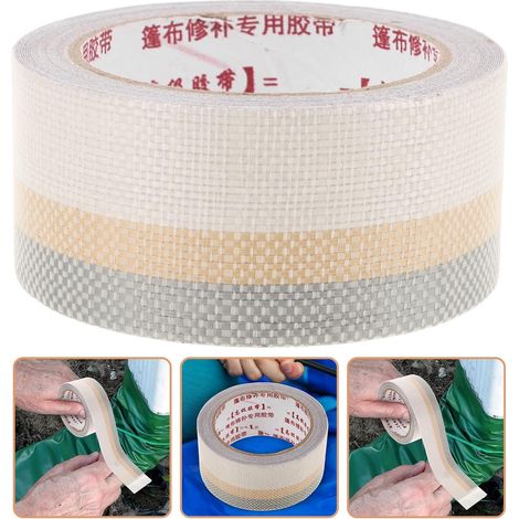 CCYKXARuban Adhésif de Réparation pour Toile PE, Haute Adhérence, Étanche et Portable, pour Bâches, Tentes et Protection Extérieure, Blanc (1/5)