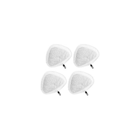 Lot de 4 tampons de nettoyage à vapeur réutilisables et lavables en microfibre pour balai à vapeur Steamboy X5 H2O H20 S302 S001 SKG 1500 W-Crezuo