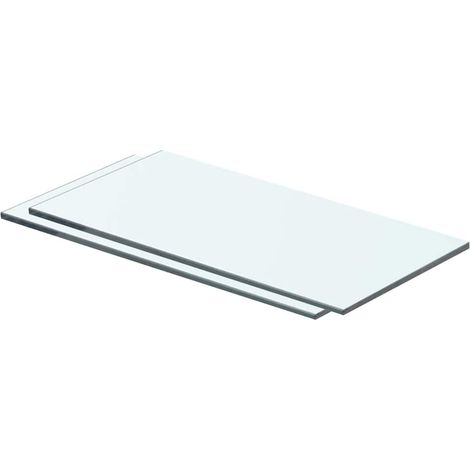 Panneaux d'étagère 2 pcs Verre Transparent 40 x 15 cm (1/4)