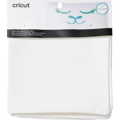 Housse De Coussin Blanc à Customiser 45,5 x 45,5 Cm Cricut (1/2)