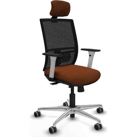 Chaise de bureau piqueras y crespo Yunquera marron cuir synthétique (1/2)