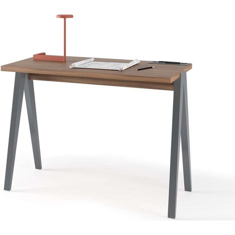 Mesa estudio Mod-629 acabado nogal/gris, 47x 107 x 78 cm (fondo x ancho x alto) (1/5)