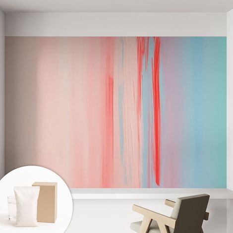 Papier peint intissé mural pour salon chambre à coucher tendance et originale - Colle incluse gratuite Couleurs harmonieuses 152x104 cm (1/5)