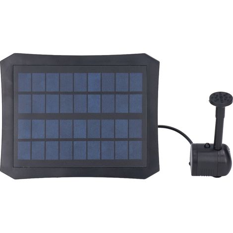 Kit de pompe à eau solaire avec lumière LED pour bassin, fontaine de jardin, piscine ou bain d'oiseaux - 9V 2.5W