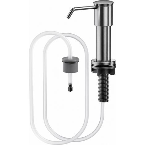 Distributeur de Liquide Vaisselle Inox 304 pour Évier Gris Foncé (1/5)