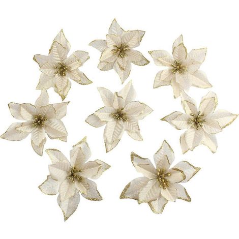 Ensemble de décorations de sapin de Noël à faire soi-même avec fleurs artificielles (16 pièces) (1/5)