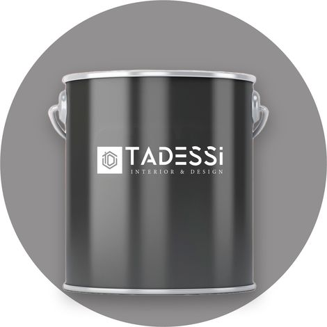 TADESSI Wandfarbe Grau - Dunkelgrau - abwaschbare Innenfarbe matt - Dispersionsfarbe - Geruchsarm und Lösemittelfrei