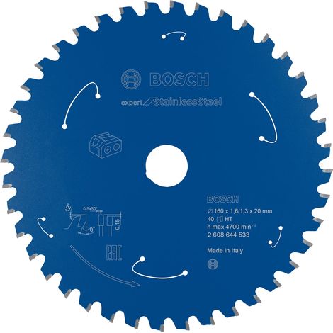 Kreissägeblatt Expert for Stainless Steel D.160mm Bohrung 20mm 40 Zähne HLTCG