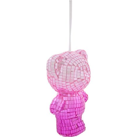 Colgante de abeto con forma de oso y efecto disco, rosa, 11 cm - Feeric lights & christmas (1/2)