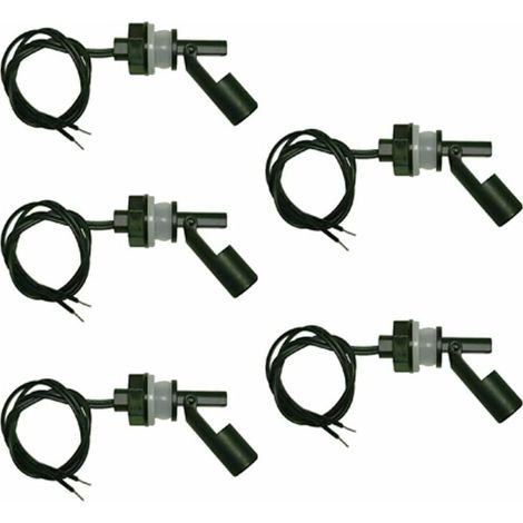 RHG Lot de 5 Capteurs de Niveau deau, Interrupteur Flotteur Pour, Pompe Capteur Niveau eau Interrupteur De Niveau Automatique pour Aquarium de Piscine