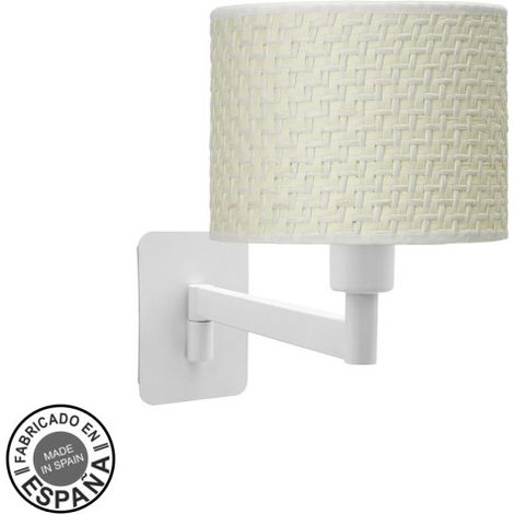 Lampada da parete fashion 1xe14 bianco/castagno bianco 26x17x28 cm