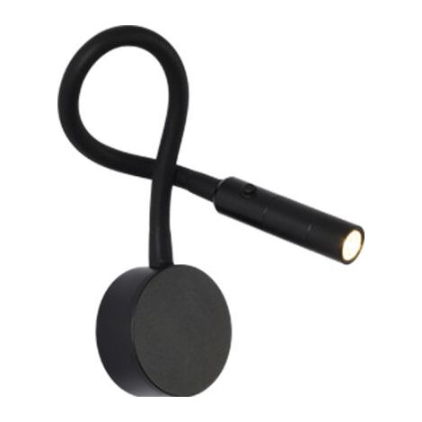 Lampe De Lecture Murale - Bras Flexible 400 Mm - Angle De Faisceau 60° - Rotation 360° - 3 W - Pour Chambre À Coucher - 1 Pièce (1/3)