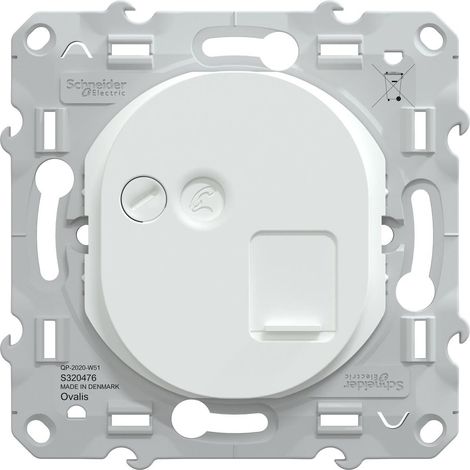 Se requiere un conjunto de conector RJ45 Ovalis, SCHNEIDER ELECTRIC, blanco. SCHNEIDER ELECTRIC (1/5)