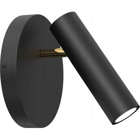 Applique tubo lettura Axion nero-oro orientabile GU10 8W (1/2)