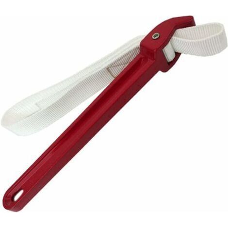 Oil Filter Strap Wrench - Non-Slip Oil Filter Handle - Aluminum Strap Wrench (Red) (1/5)