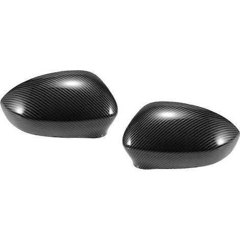 Coque de rétroviseur latéral en fibre de carbone pour Fiat 500 (2007-2023) - Références : 735452185 et 735452186