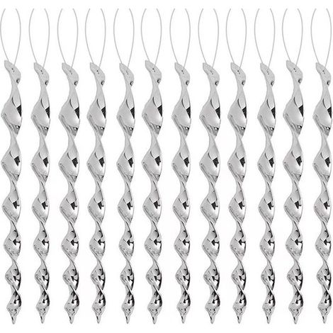 Kit de 12 répulsifs anti-oiseaux – Répulsifs anti-pigeons réfléchissants pour l'extérieur – Tiges réfléchissantes – Pour balcons et jardins – 30 cm – Matériau PS – Argent (1/5)