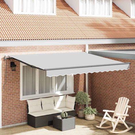 Awning Manual Anthracite 3 x 2.5 m Metal vidaXL