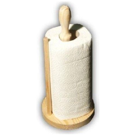 ARTEMA portarrollos madera vertical con papel , Portarollo de papel de cocina en madera.