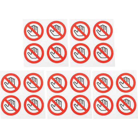 20 Autocollants de Sécurité Adhésifs en Vinyle « ne Pas Toucher » pour Équipements Mécaniques – Autocollants de Prévention Des Blessures pour Usines, Laboratoires, Boîtes à Outils Et (1/5)