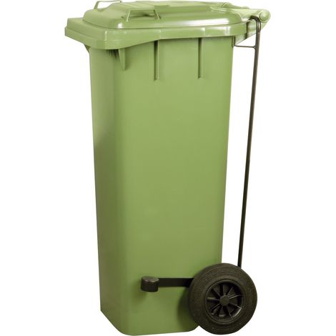 Poubelle Denox 23565.553 80 litres pédale roues