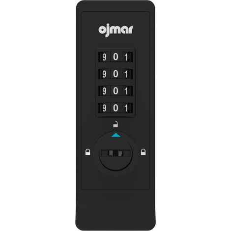 Serrure électrique à code 4 chiffres – Corps en fonte haute résistance – Adaptée milieu sec et humide – Décor noir – Ojmar (1/3)