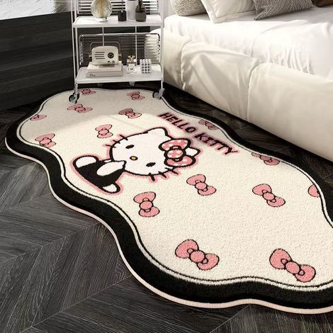 Tapis imitation cachemire pour chambre de fille, décoration au pied du lit, confortable - 40x120cm [imitation cachemire, dessous en plastique]