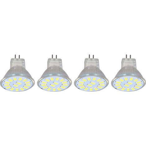 4er-Pack MR11 15LED 5W 500LM Glühbirnen, Stiftsockel, Gartenstrahler, Kaltweißes Licht für Wohnzimmer (1/5)
