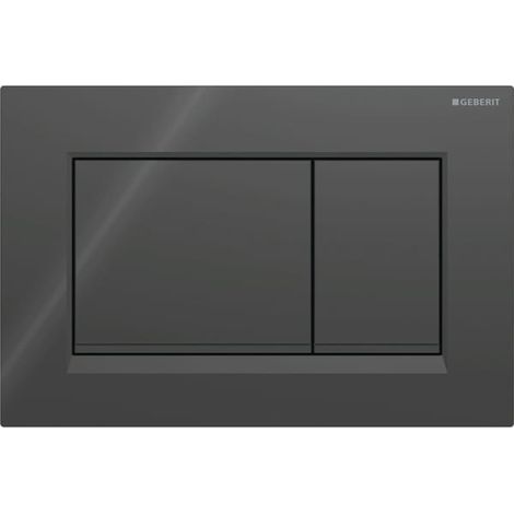 Pour Geberit Sigma20 (anciennement Sigma30), double affleurement, plaque d'actionnement carrée : Noir brillant (115.883.DW.1)-Karteo (1/4)