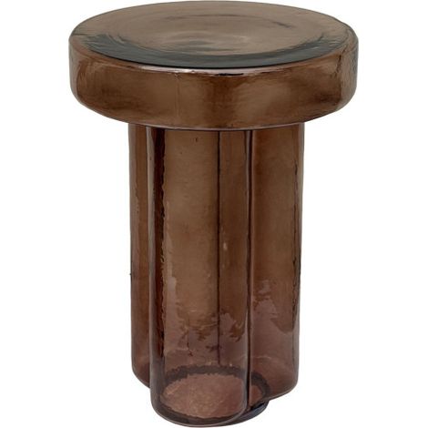 LIO-Table d'appoint 37 cm verre fumé (1/5)