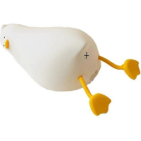 Lámpara de noche con forma de pato tumbado, lámpara LED con forma de pato blando, luz nocturna regulable para guardería, lámpara táctil recargable para mesita de noche - ylmyFit (1/5)