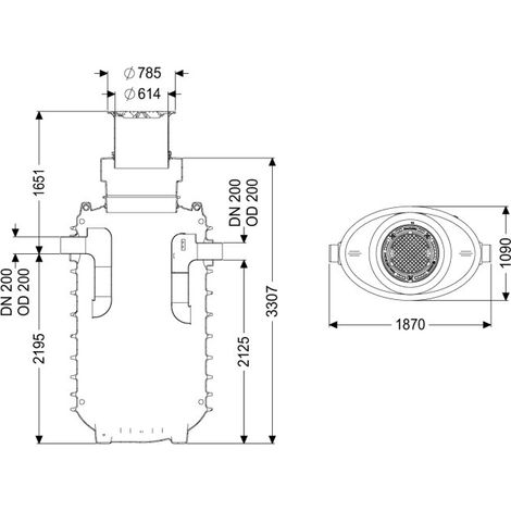 KESSEL 95125-170D Séparateur de graisses EasyClean encastré