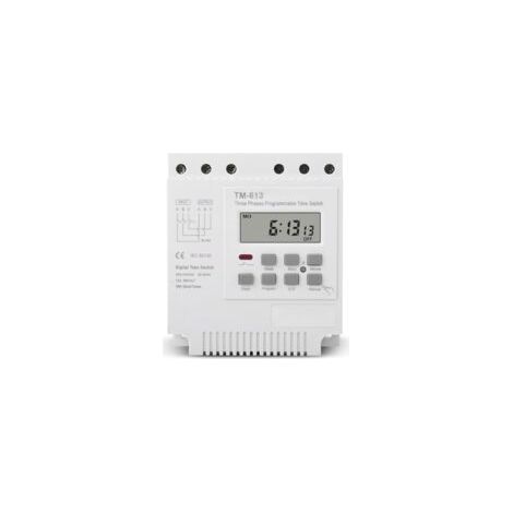 Programmierbares Zeitverzögerungsrelais, TM-163 Zeitverzögerungsschalter, Leistungssteuerung, Speicher, Aus, wöchentlich programmierbar, digital, dreiphasig, 380 V, maximale Zeiteinstellung 168 Stunde