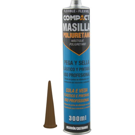 Masilla poliuretano compact marrón 300ml