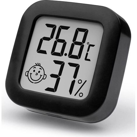 Termómetro higrómetro digital de interior de alta precisión en miniatura, monitor de temperatura y humedad, indicador de nivel de confort (2 unidades) (1/5)