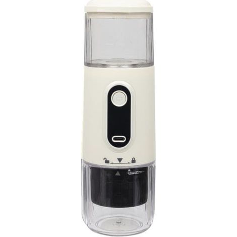 Green Mobility-Machine à Café Portable Sans Fil, Espresso Électrique Compact 100ml, Compatible Capsules et Café Moulu, Rechargeable USB Type-C, Beige (1/5)