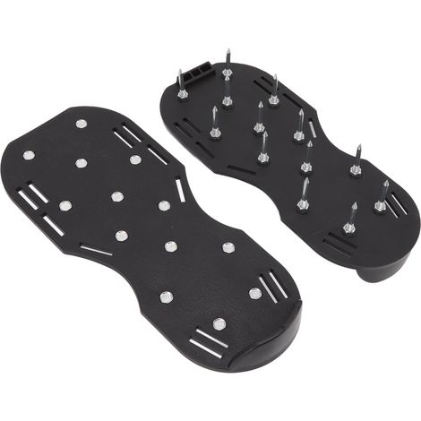 Chaussures aérateur de pelouse, chaussures à pointes pour l'aération du sol, chaussures scarificatrices pour jardin, terrasse, cour et pelouse (1/5)