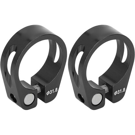20242 pièces Collier de serrage rapide en alliage d'aluminium pour tige de selle de vélo, accessoires de vélo, noir (1/5)