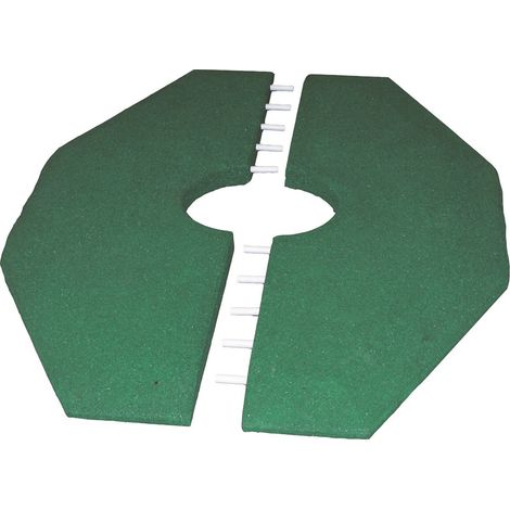 Vivol – Dalles en caoutchouc vertes pour balançoire à bascule – 90 x 129 cm – 50 mm d'épaisseur – Antidérapantes et résistantes aux intempéries