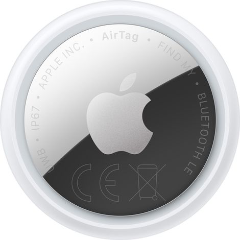 Apple AirTag Personnel Recherche Argent, Blanc