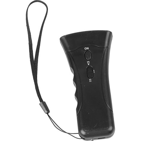 Répulsif Canin Ultrason avec Détecteur Double, Lumière LED et Laser, Anti-Aboiement Rechargeable USB (1/5)